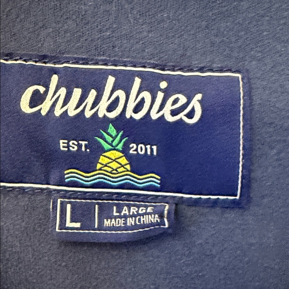 Chubbies The Do Me A Solid Mens L Legacy Rugby Navy Polo Coastal Beach - Picture 2 of 8